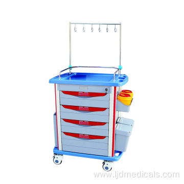 Medical ABS Emergency Trolley with 5 drawers